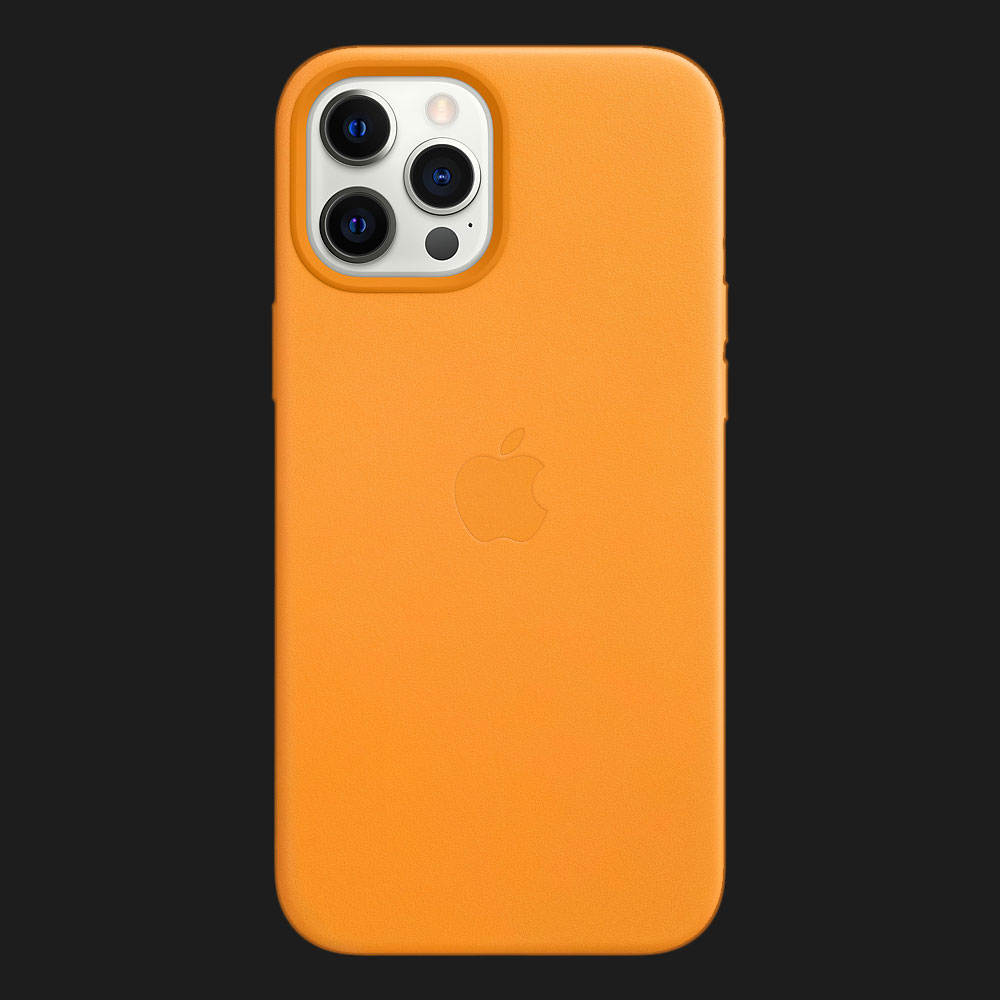 Оригінальний чохол Apple Leather Case with MagSafe для iPhone 12 Pro Max (California Poppy) (MHKH3)